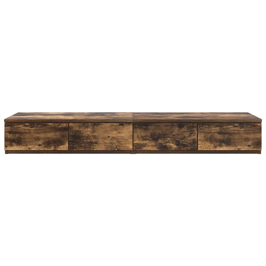 Tiroirs de lit avec tiroir Chêne fumé 120 x 36,5 x 16,5 cm - 6
