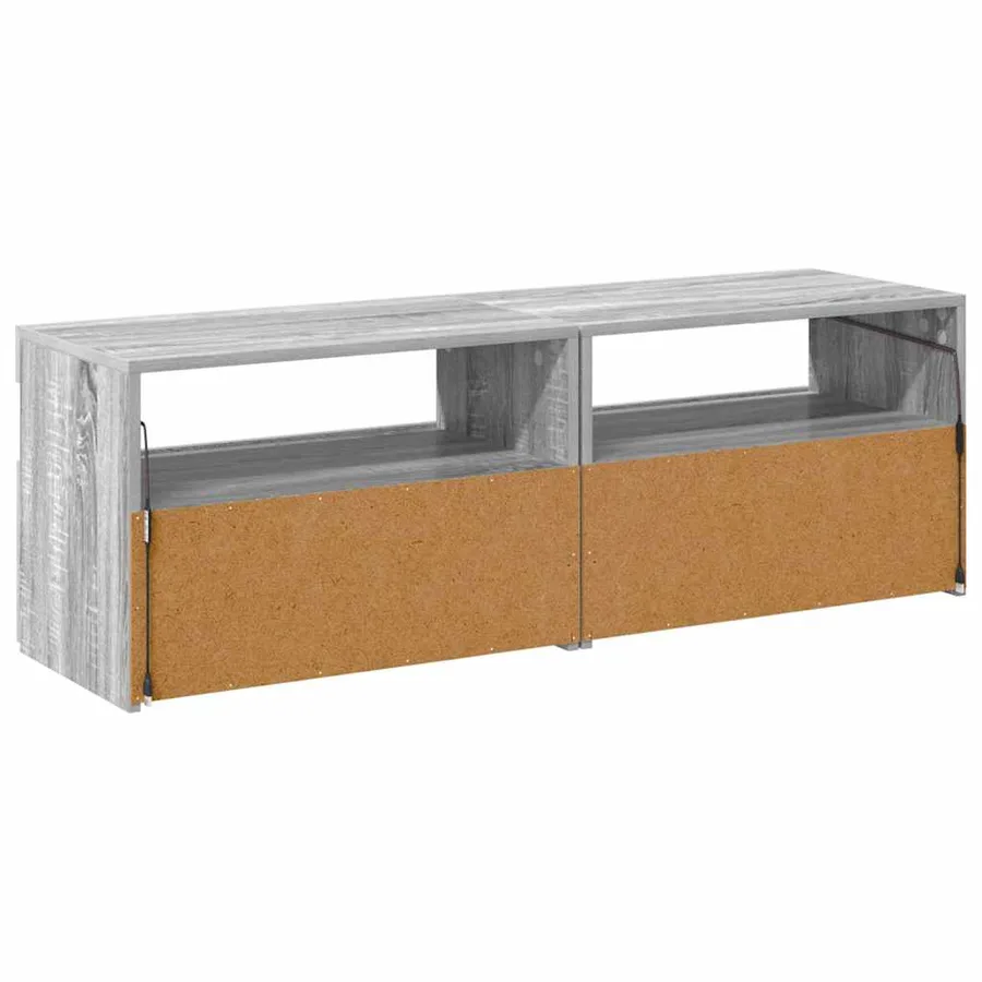 Meubles TV 2 pcs avec lumières LED Sonoma gris 60x35x40 cm - 9