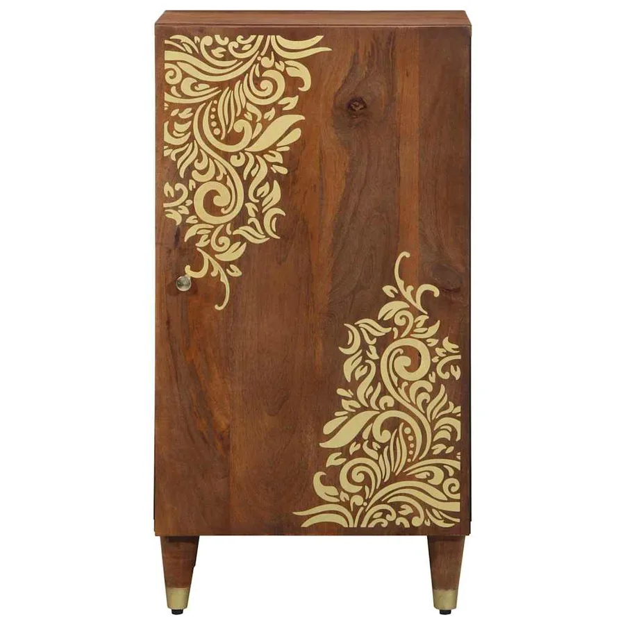 Buffet avec porte Marron 40 x 33 x 75 cm Bois de mangue massif - 3