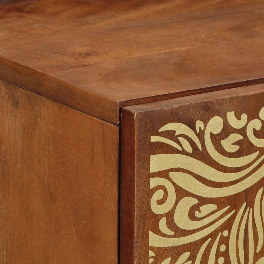 Buffet avec porte Marron 40 x 33 x 75 cm Bois de mangue massif - 6