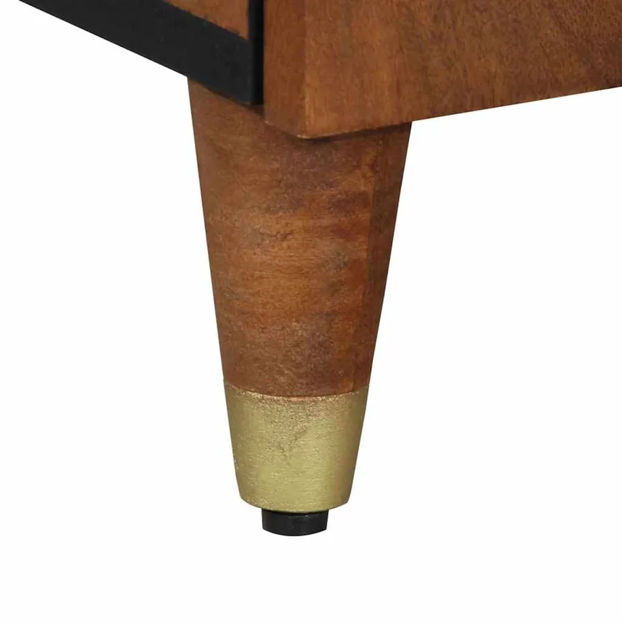 Buffet avec porte Marron 40 x 33 x 75 cm Bois de mangue massif - 8