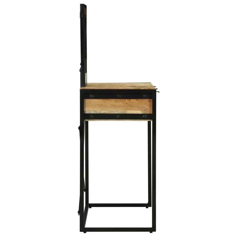 Table de Toilette Marron 100 x 40 x 120 cm Bois d'Acacia Massif - 7