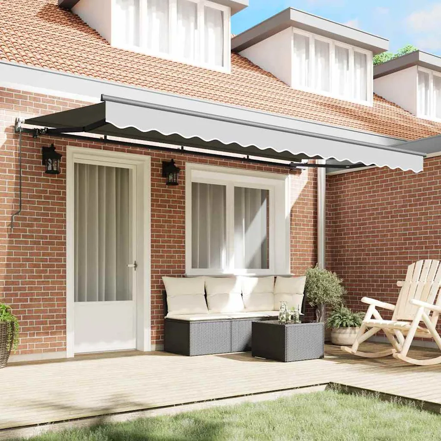 Cadre d'auvent Anthracite 4 x 2 m Métal - 3