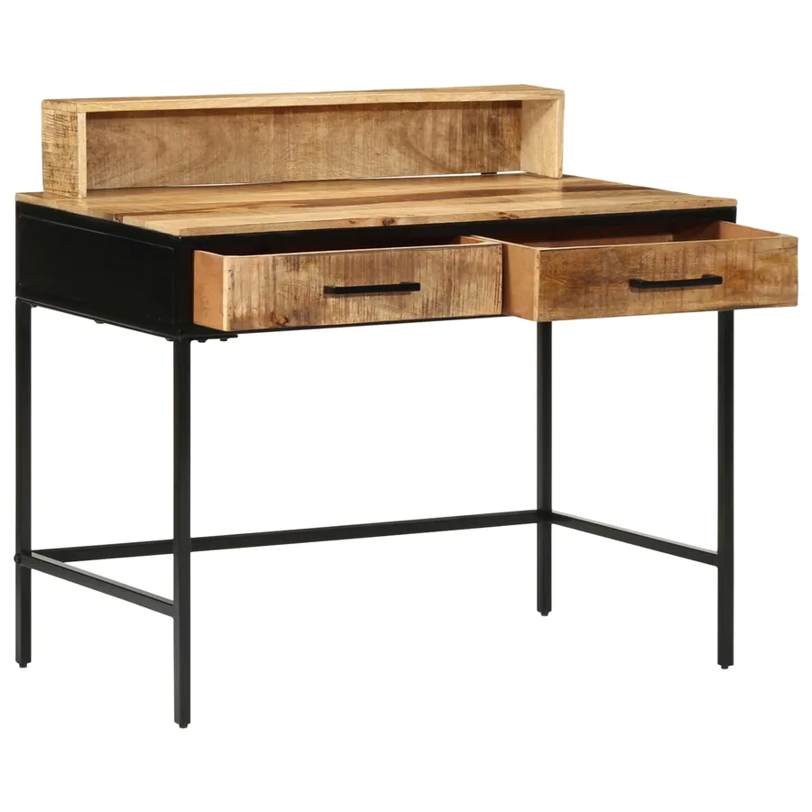 Table console avec tiroir Marron 100 x 55 x 89.5 cm - 2
