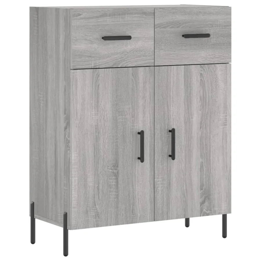 Buffet haut Sonoma gris 69,5x34x180 cm Bois d'ingénierie - 7