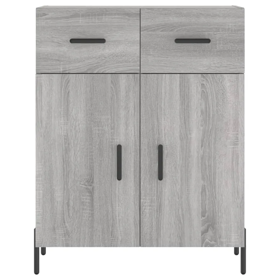 Buffet haut Sonoma gris 69,5x34x180 cm Bois d'ingénierie - 8