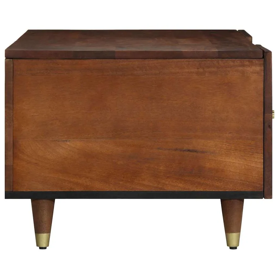 Table basse Marron miel 100 x 54 x 40 cm Bois de mangue massif - 4