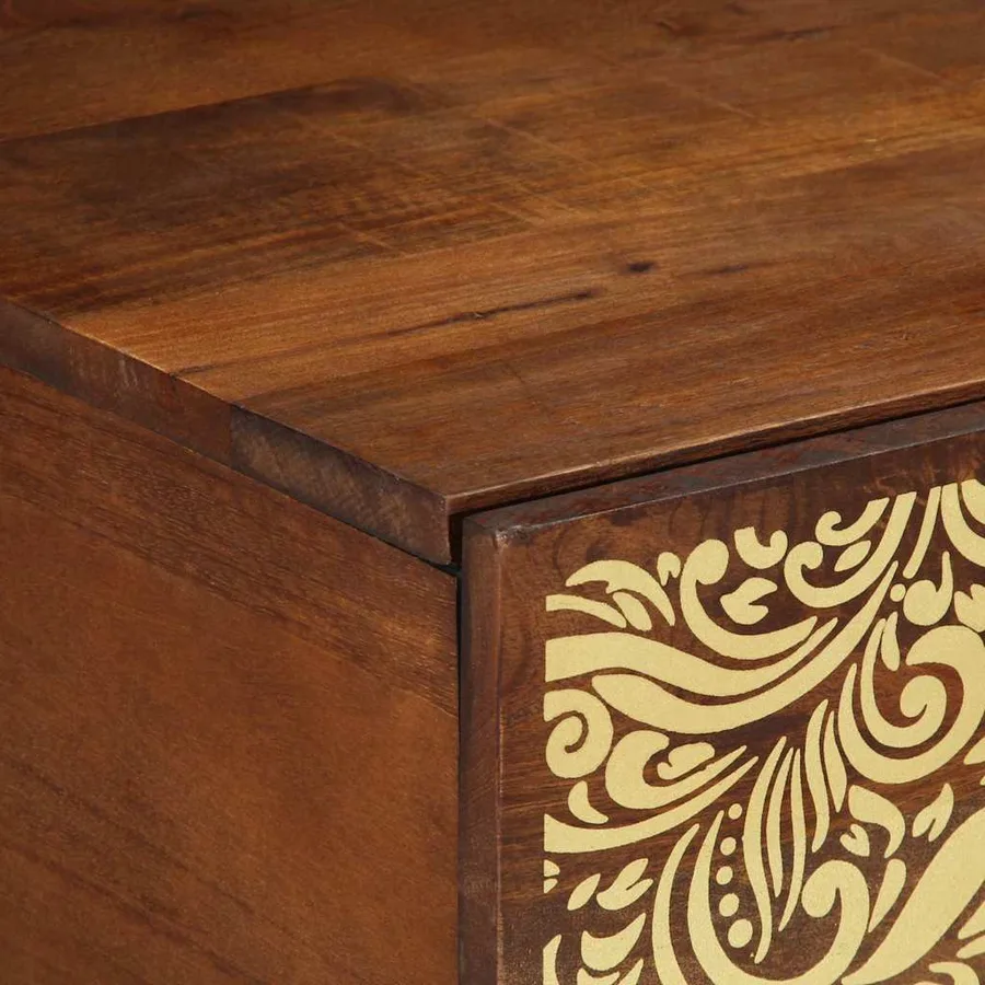 Table basse Marron miel 100 x 54 x 40 cm Bois de mangue massif - 6