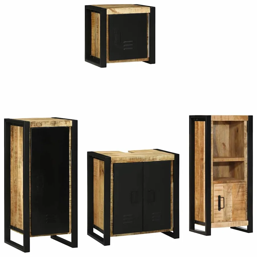 Ensemble de mobilier de salle de bain avec tiroir 4 pcs - 2