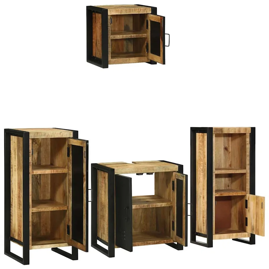 Ensemble de mobilier de salle de bain avec tiroir 4 pcs - 3