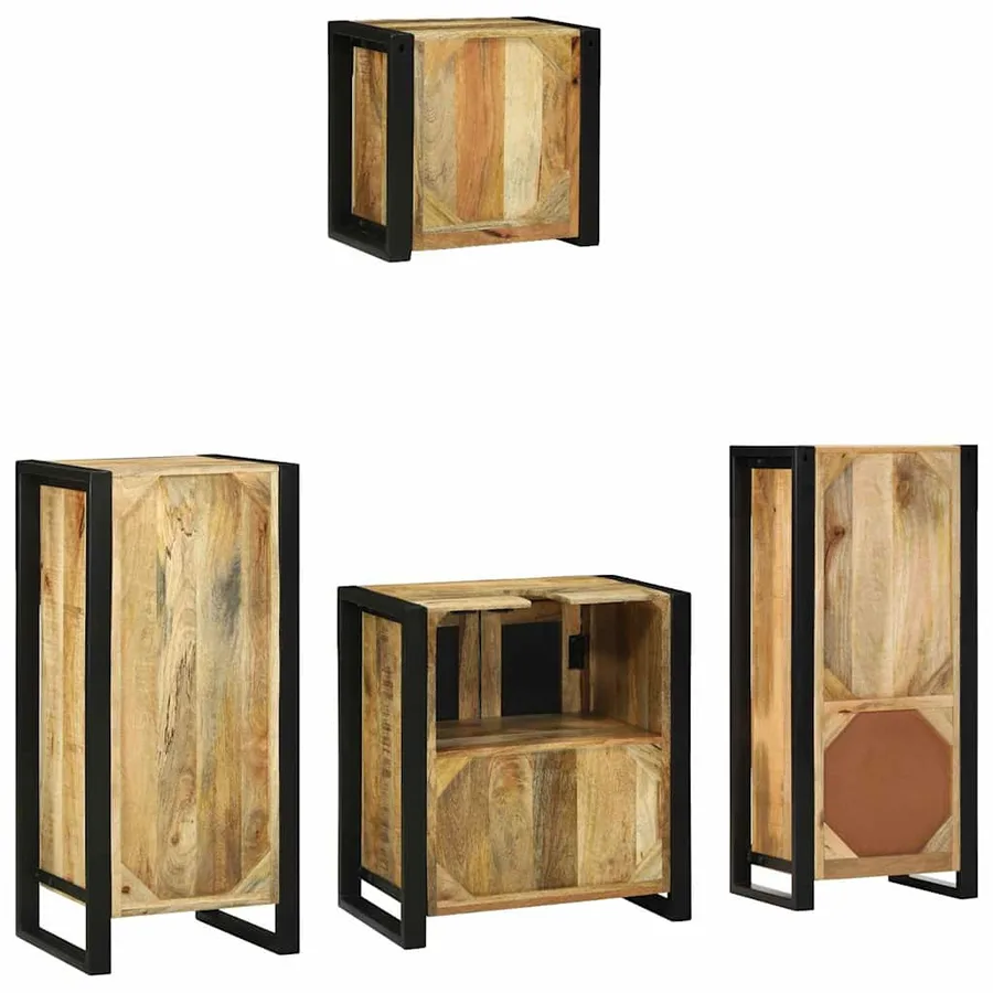 Ensemble de mobilier de salle de bain avec tiroir 4 pcs - 9