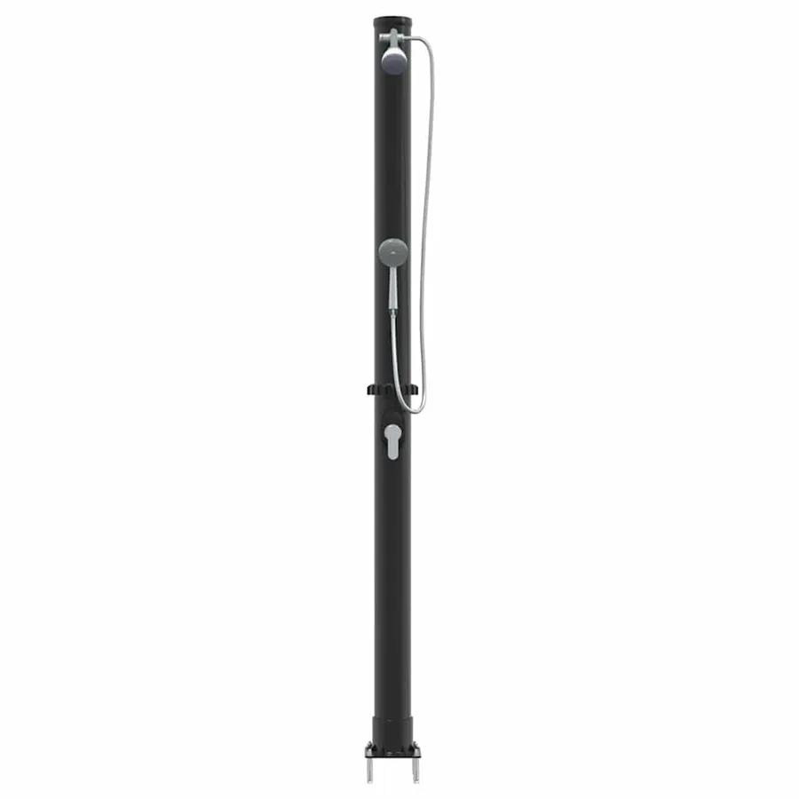 Douche solaire extérieure Noir 217 cm PVC et Aluminium - 5