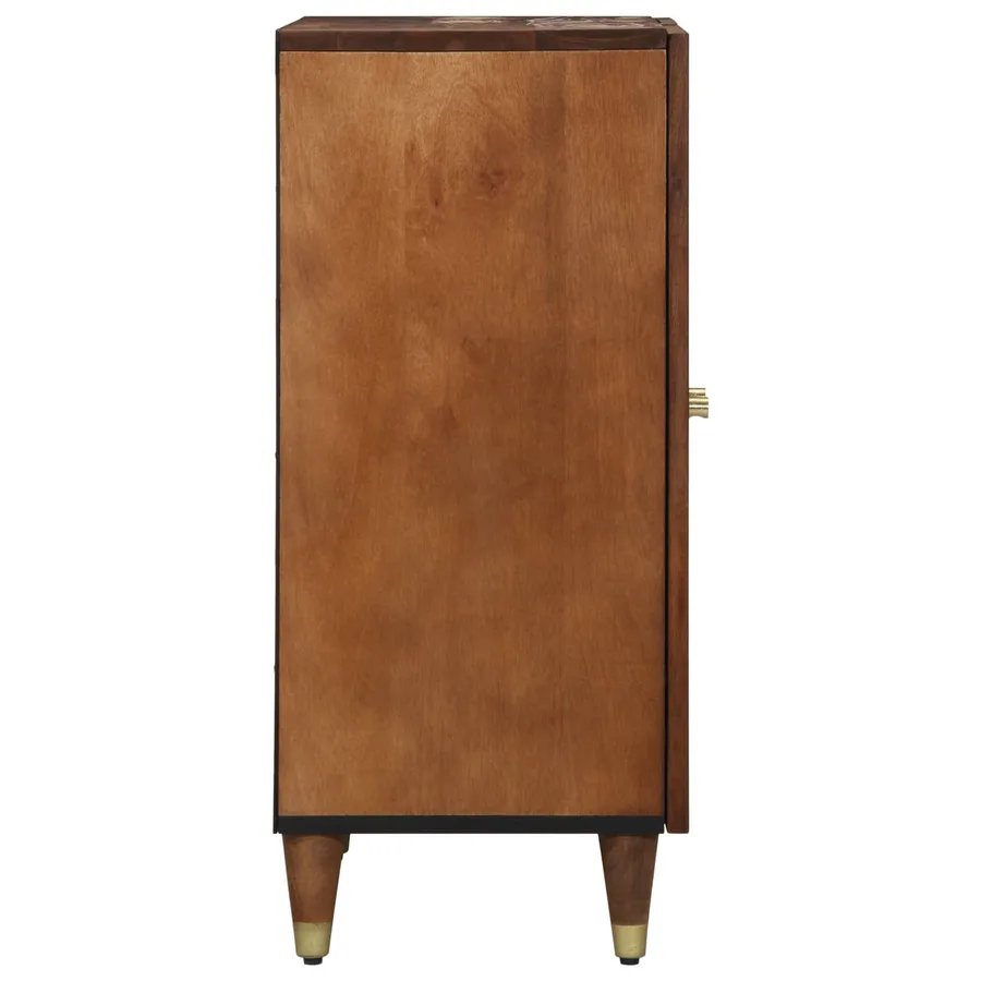 Buffet 2 pcs marron miel 60 x 33 x 75 cm Bois de mangue massif - 5