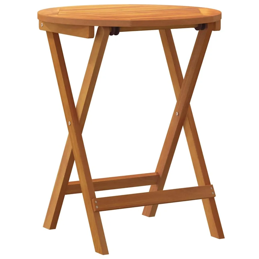 Table de Jardin Naturel 60 x 60 x 72 cm Bois d'Acacia Massif - 6