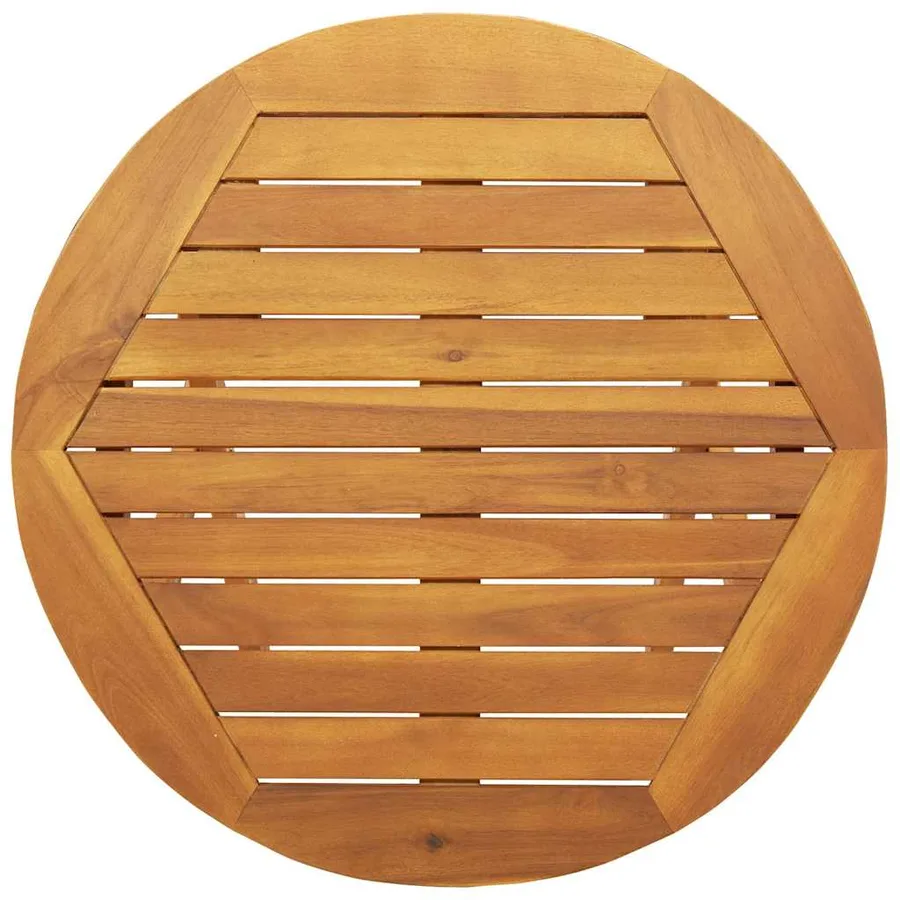 Table de Jardin Naturel 60 x 60 x 72 cm Bois d'Acacia Massif - 7