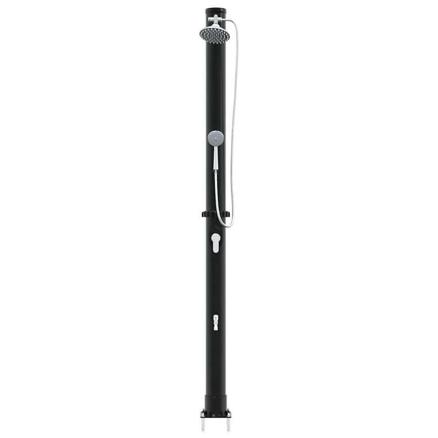 Douche solaire extérieure Noir 217 cm PVC et Aluminium - 5