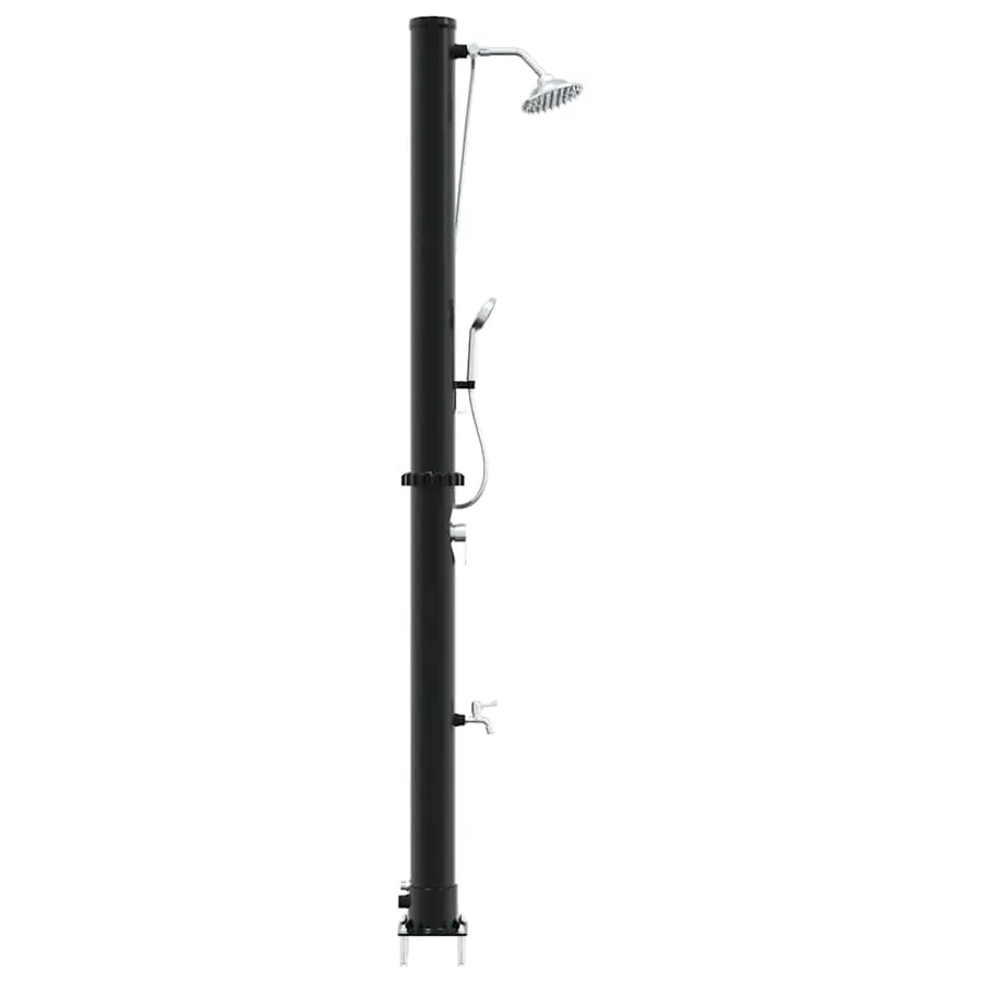 Douche solaire extérieure Noir 217 cm PVC et Aluminium - 6