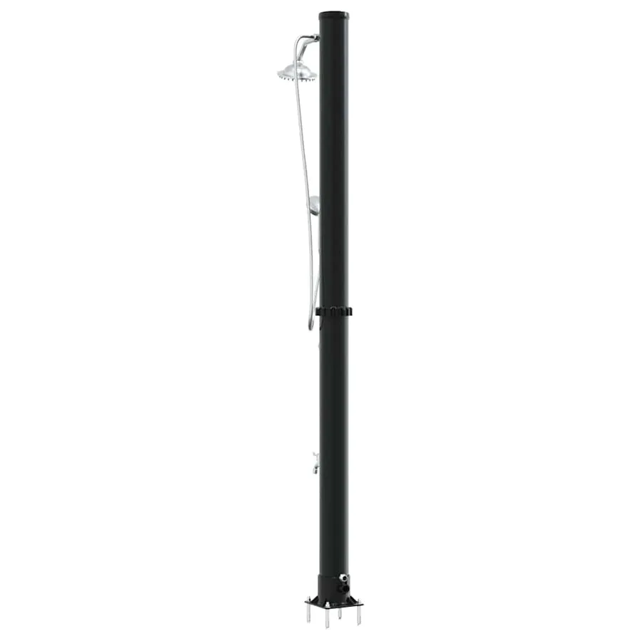 Douche solaire extérieure Noir 217 cm PVC et Aluminium - 7