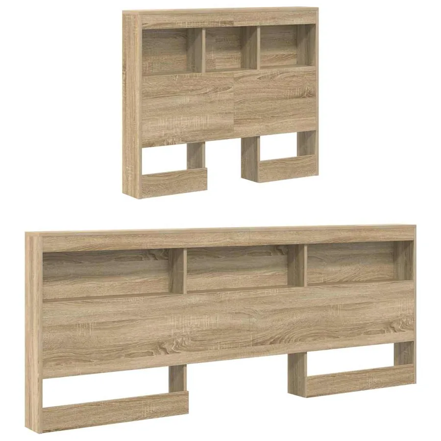 Tête de lit de rangement Chêne Sonoma 90 cm Bois d'ingénierie - 5
