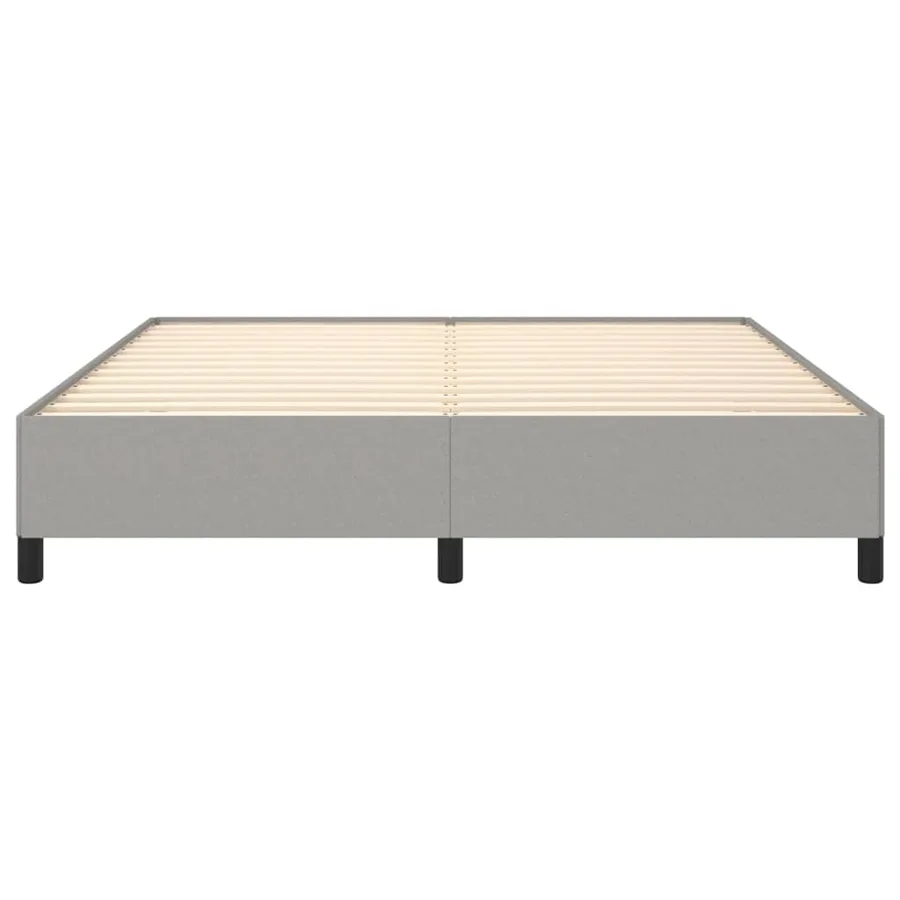 Cadre de lit sans matelas gris clair 180x200 cm tissu - 5