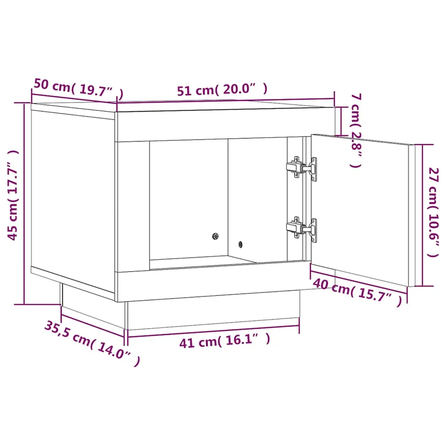 Table basse blanc brillant 51x50x45 cm bois d'ingénierie - 9