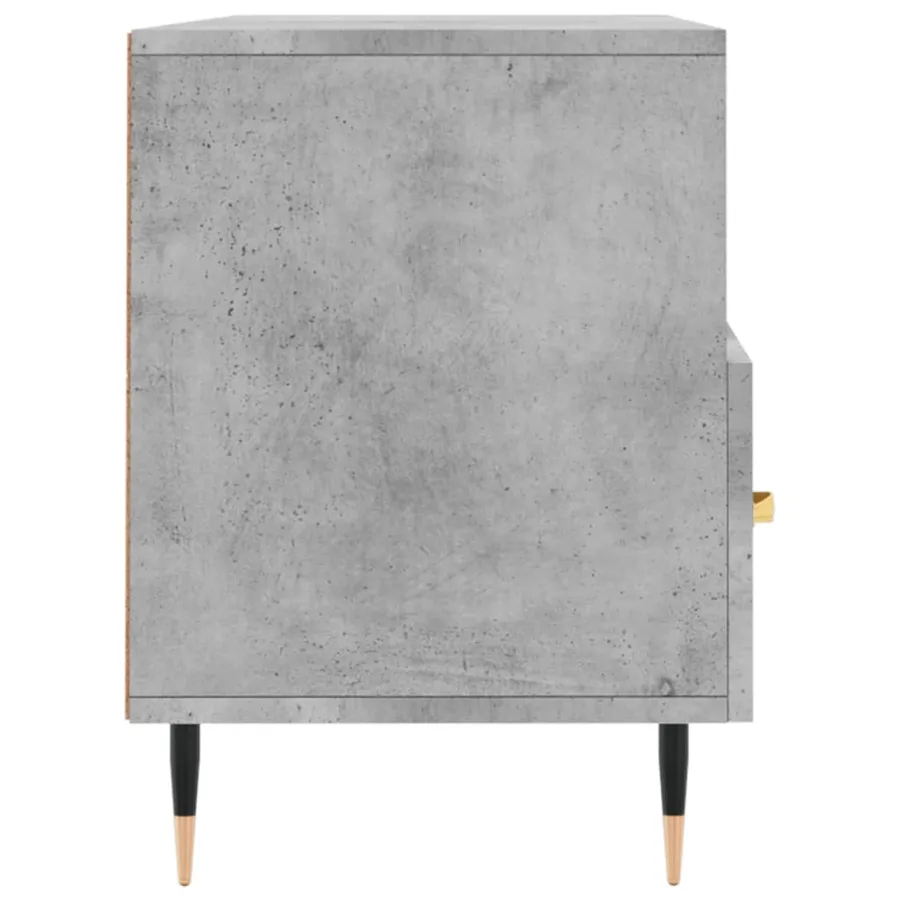 Meuble TV gris béton 102x36x50 cm bois d'ingénierie - 7
