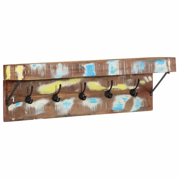 Porte-manteau Multicolore Bois massif de récupération