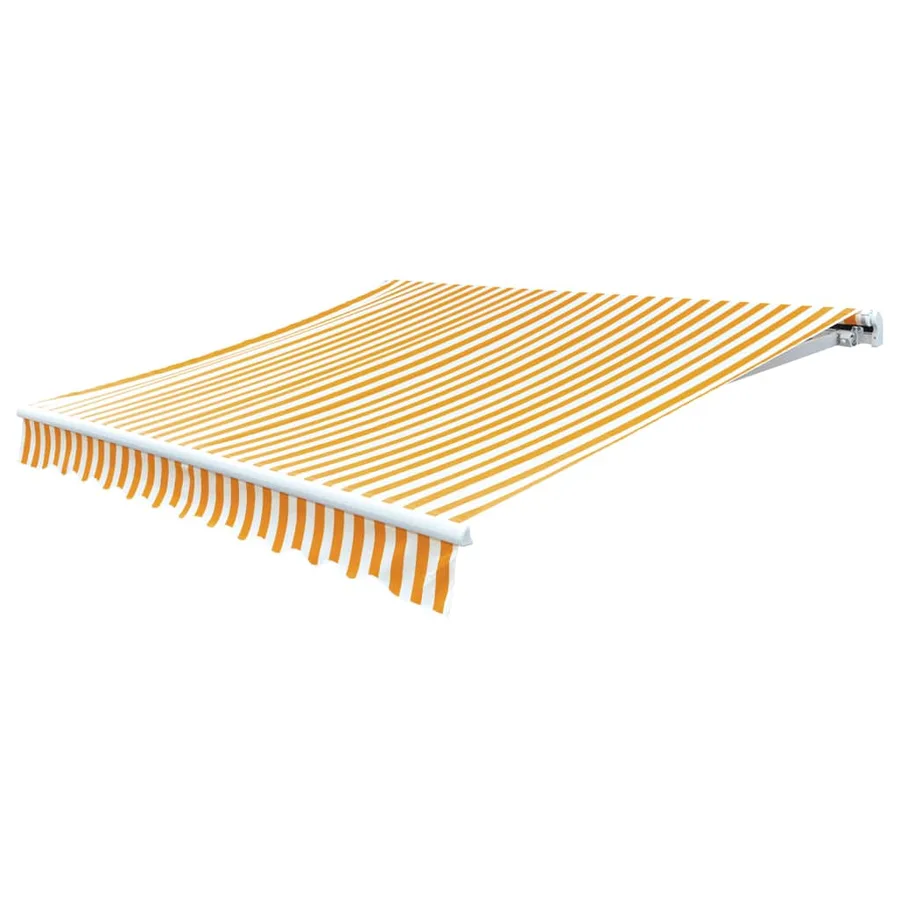 Tissu de remplacement pour auvent jaune et blanc 6x3 m polyester - 2
