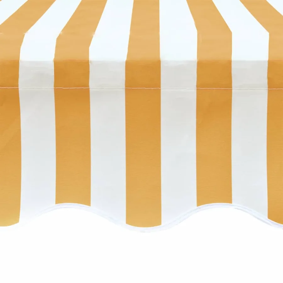 Tissu de remplacement pour auvent jaune et blanc 6x3 m polyester - 3