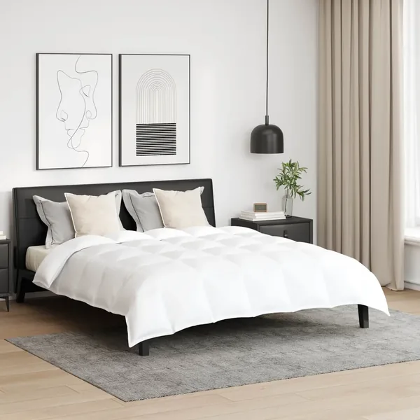 Ensemble de Duvet avec oreiller 3 pcs Blanc Plume de canard