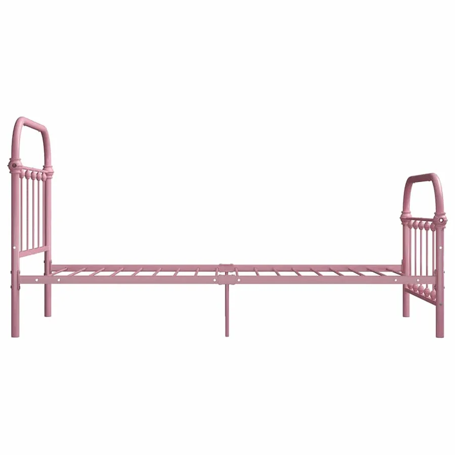 Cadre de lit sans matelas rose métal 90x200 cm - 3