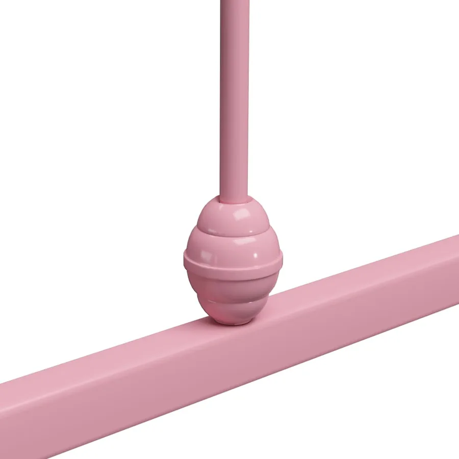 Cadre de lit sans matelas rose métal 90x200 cm - 5