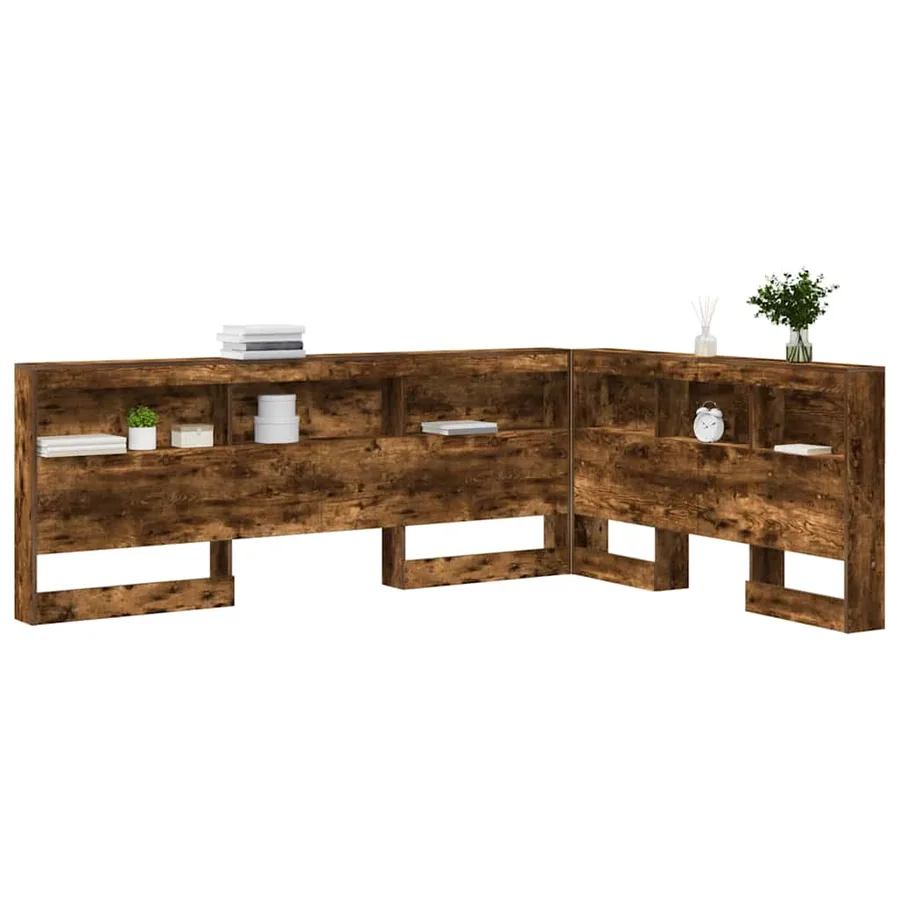Tête de lit de rangement Chêne fumé 150 cm Bois d'ingénierie - 3
