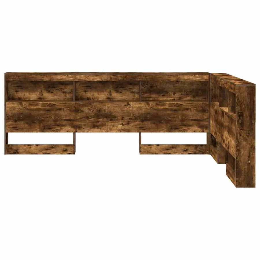 Tête de lit de rangement Chêne fumé 150 cm Bois d'ingénierie - 6