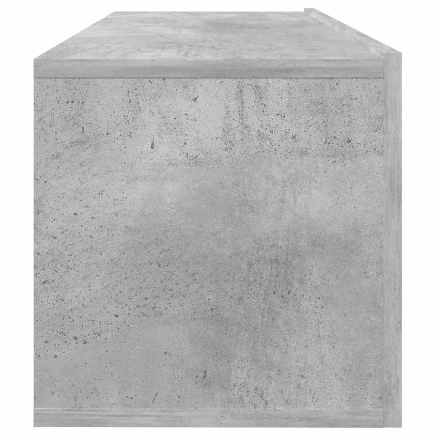 Meuble TV Gris béton 100x30x30 cm Bois d’ingénierie - 7