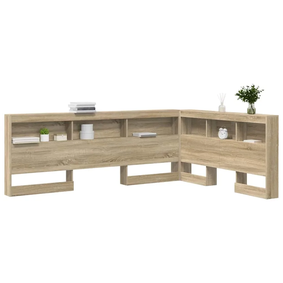Tête de lit de rangement Chêne Sonoma 150 cm Bois d'ingénierie - 3