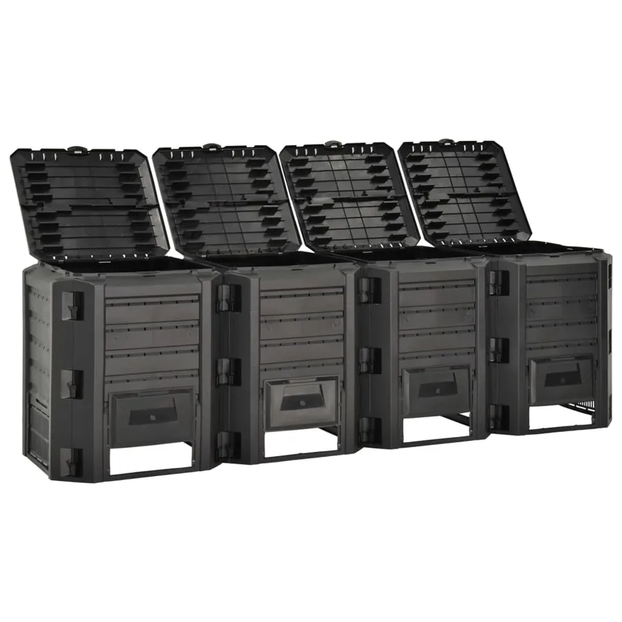 Composteur de jardin Noir 1600 L - 2
