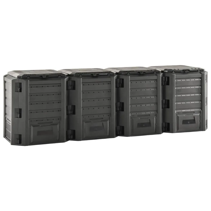 Composteur de jardin Noir 1600 L - 3