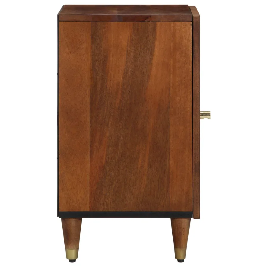 Cabinet de salle de bain avec porte Marron miel 38 x 33 x 58 cm - 5