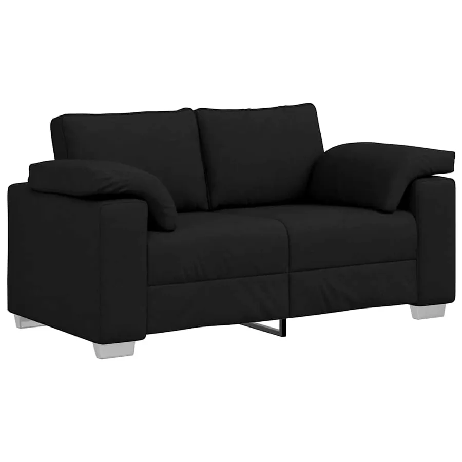 Canapé deux places Noir 160 cm tissu - 2