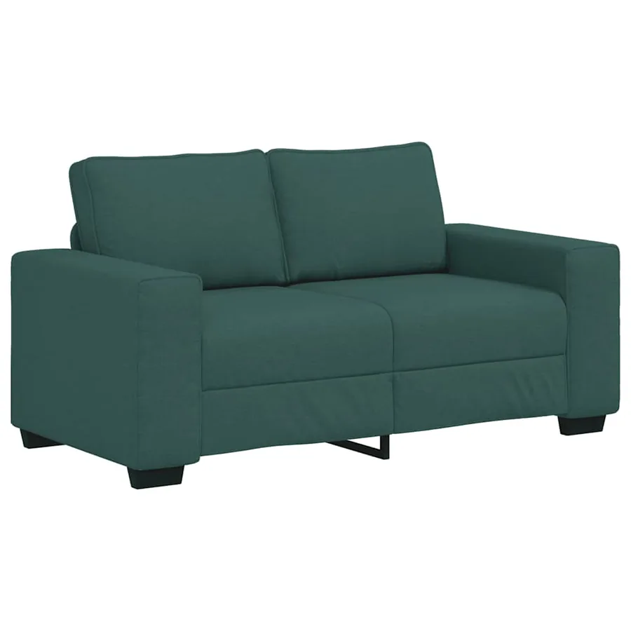 Canapé 2 places vert foncé 160 x 77 x 82 cm en tissu - 2