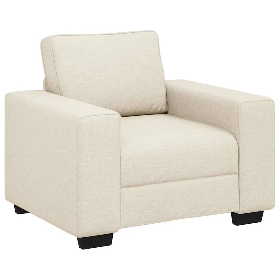 Canapé 3 pcs Beige 221 x 80 x 82 cm Tissu en lin mélangé - 4