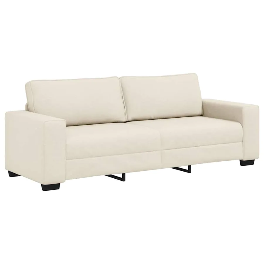 Canapé 3 pcs Beige 221 x 80 x 82 cm Tissu en lin mélangé - 6