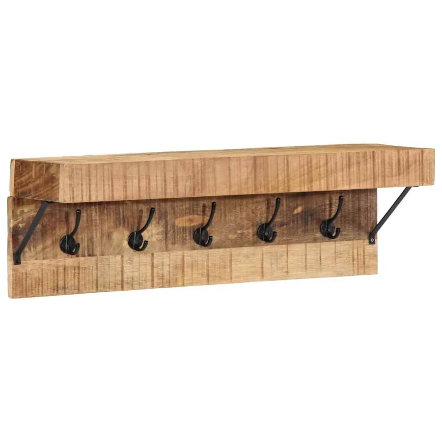 Porte-manteau Marron 73 x 19 x 23 cm Bois de manguier massif - 2