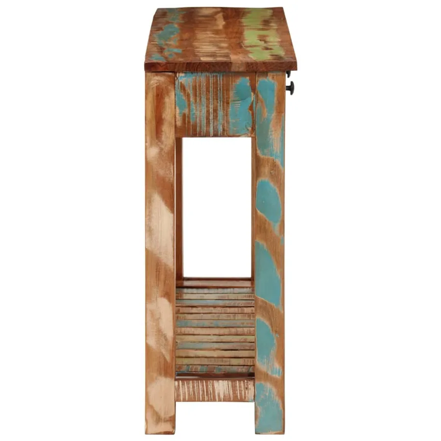 Table console 110x30x76 cm Bois massif de récupération - 6