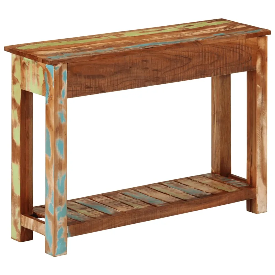 Table console 110x30x76 cm Bois massif de récupération - 7