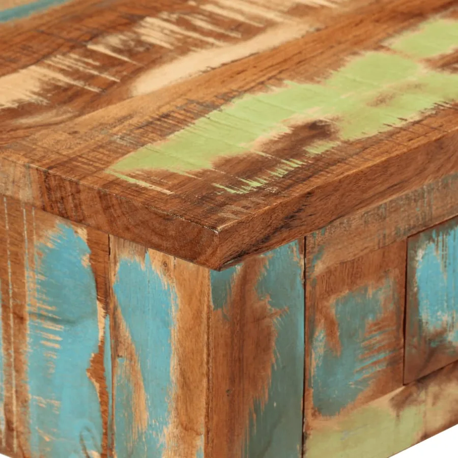 Table console 110x30x76 cm Bois massif de récupération - 8