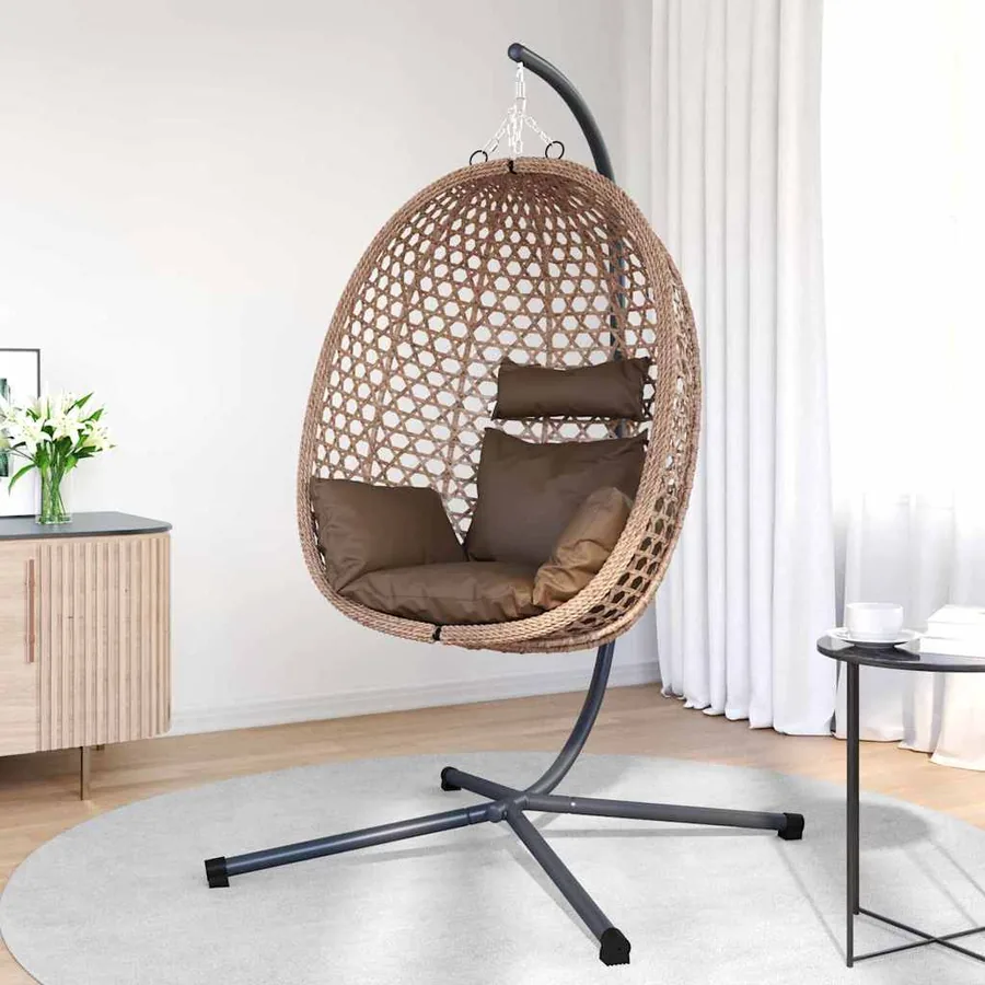 Chaise suspendue Café 104 x 100 x 191 cm polyrotin - 3