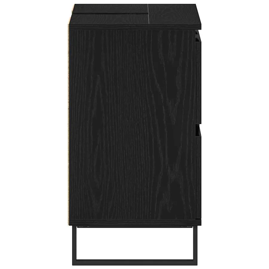 Cabinet de salle de bain avec tiroir Chêne noir 80 x 33 x 60 cm - 7