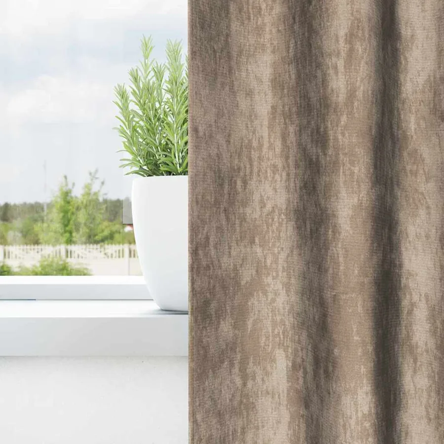 Rideaux en velours 2 pcs Champagne 260 x 140 cm Velours - 3
